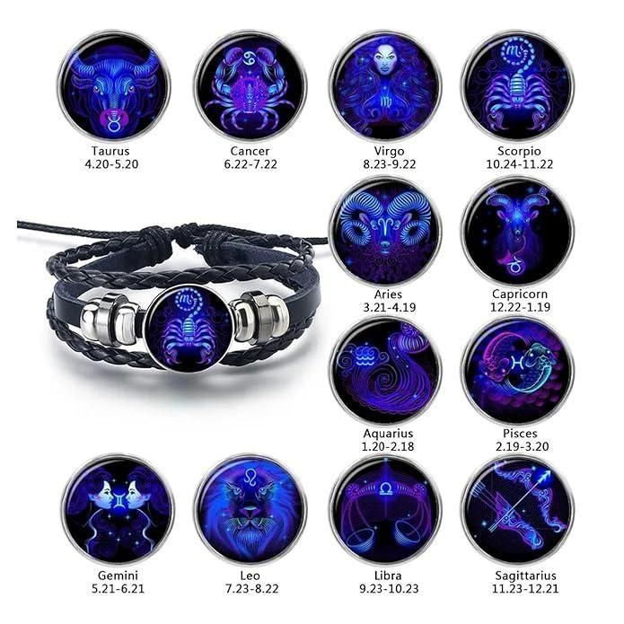 Zodiac Constellation Braided Design Bracelet